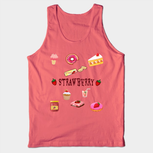 Strawberry Everywhere Tank Top by ananalsamma